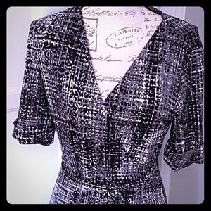 Apt 9 V-Neck  Dress w / short sleeve sweater.